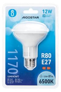 Bec LED Aigostar R80 E27/12W/230V 6500K