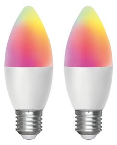 SET 2x bec LED RGBW dimabil Aigostar MESH Smart C37 E27/6,5W/230V 2700-6500K