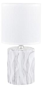 Lampă de masă Zuma Line HS8603-WH 1xE14/40W/230V alb/decor marmorat