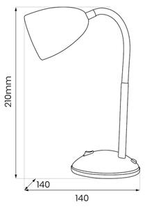 Lampă de masă LOGIC 1xE27/60W/230V negru