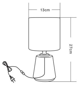 Lampă de masă Zuma Line HS8605-BL 1xE14/40W/230V negru/auriu/decor marmorat