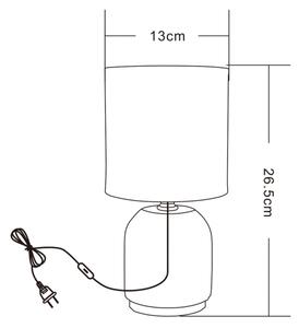 Lampă de masă Zuma Line HS8723-GR 1xE14/40W/230V gri/auriu
