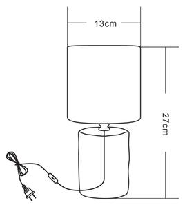 Lampă de masă Zuma Line HS8603-WH 1xE14/40W/230V alb/decor marmorat