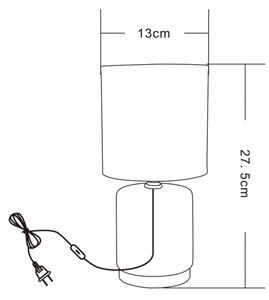 Lampă de masă Zuma Line HS8720-BL 1xE14/40W/230V negru/auriu