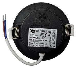 Corp de iluminat LED încastrat CIRCLE LED/3W/230V 4000K d. 9 cm negru
