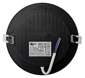 Corp de iluminat LED încastrat CIRCLE LED/12W/230V 4000K d. 17 cm negru