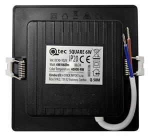 Corp de iluminat LED încastrat SQUARE LED/6W/230V 4000K 12x12 cm negru
