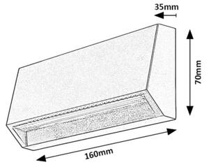Aplică LED de exterior Rabalux 77109 IBAR LED/3W/230V IP54