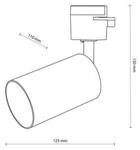 Spot pentru sistem de șină TRACER 1xGU10/10W/230V alb
