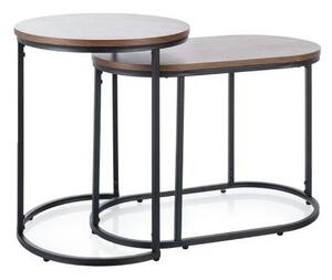 Set 2 masute TWINGO, nuc/negru mat