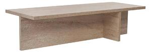 Masuta cafea HARBOR, bej cu efect de piatra travertin, PAL, 120x45x30