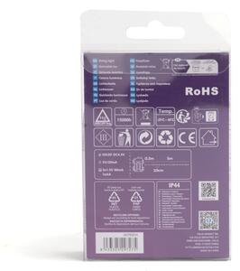 Aigostar - Ghirlandă LED pentru exterior, 50 LED, 8 funcții, alimentare 3 x AA, 5,3 m, IP44, multicoloră