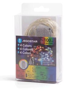 Aigostar - Ghirlandă LED multicoloră pentru exterior, 100 LED, cu 8 funcții, 10,3 m, IP44