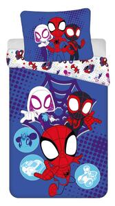 Lenjerie de pat pentru copii albastră din bumbac pentru pat de o persoană 140x200 cm Spidey – Jerry Fabrics