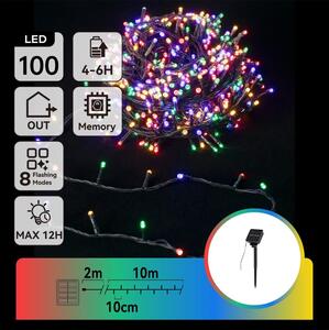 Aigostar - Ghirlandă solară LED 100xLED/8 moduri 12m IP65 multicoloră
