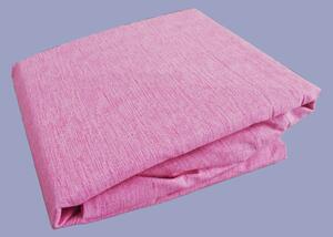 Cearceaf pat cu elastic 180x200cm roz - Lines