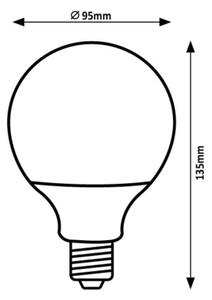 Bec LED Rabalux 79174 SMD G95/15W/230V 4000K