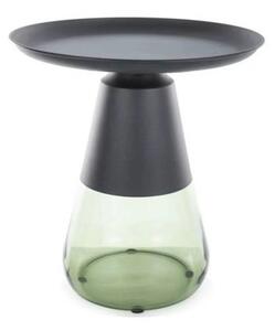 Masuta cafea TIFFANY A BLACK, verde/negru, metal/sticla, 50x52 cm