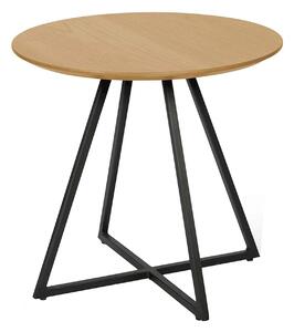 Masuta DELIK, stejar/negru, metal, 50x50x45 cm