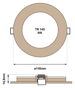 Corp de iluminat LED încastrat CIRCLE LED/6W/230V 4200K 11,8 cm maro