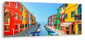 Tablou - Insula Burano, Veneția, Italia (120x50 cm)