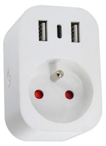 Immax NEO 07799L - Multipriză inteligentă 16A/230V cu 2x USB + 1x USB-C Tuya