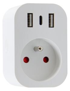 Immax NEO 07799L - Multipriză inteligentă 16A/230V cu 2x USB + 1x USB-C Tuya