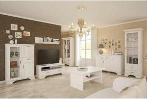 Mobilier living clasic IRYS, pin alb anderson, PAL laminat, 7 piese
