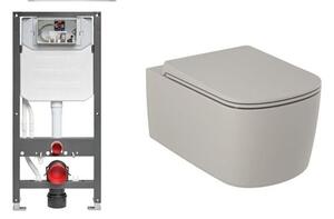 Set vas WC cu capac soft-close Kludi Resa S 27WCSETO2, cadru încastrat Kludi Unifix 79300