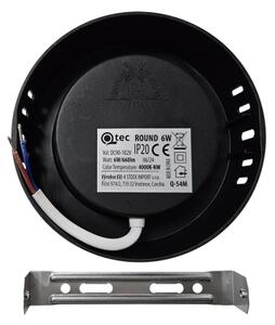 Plafoineră LED ROUND LED/6W/230V 4000K d. 12,1 cm negru