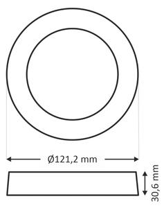 Plafoineră LED ROUND LED/6W/230V 4000K d. 12,1 cm negru