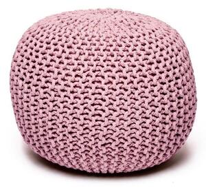 Taburet roz cu tapițerie din tricot Jagger – Bonami Essentials