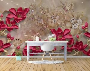 Fototapet 3D, Flori rosii Art.05278