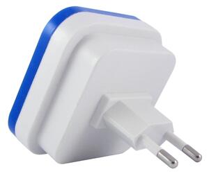 Lampă de veghe LED cu senzor de amurg LED/0,5W/230V albastră