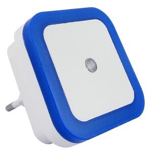 Lampă de veghe LED cu senzor de amurg LED/0,5W/230V albastră