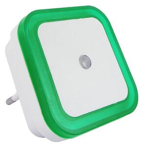 Lampă de veghe LED cu senzor de amurg, 0,5 W, 230 V, verde