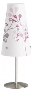 Lampă de masă Brilliant ISI 1xE14/40W/230V alb/roz/crom lucios