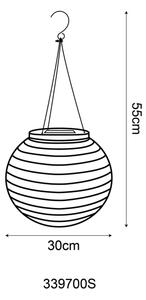 Globo 339700S - Lampă solară suspendată LED 0,5W 3V IP44 bej