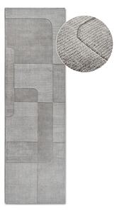 Covor tip traversă gri țesut manual din lână 80x250 cm Charlotte – Villeroy&Boch