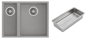 Set chiuveta Tegranit Teka Square 115260030, inserție scurgătoare Teka 40199072