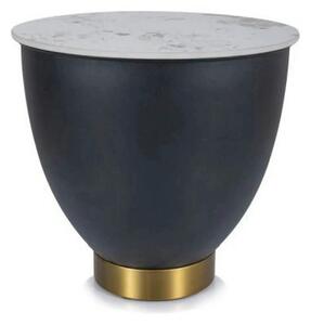 Masuta CYPRUS B, negru/auriu/alb, ceramica/metal, 48x48x45 cm