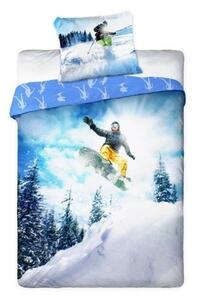 Lenjerie de pat pentru copii cu snowboard 1 buc 70x80 cm (standard gratuit) Lăţime: 160 cm | Lungime: 200 cm