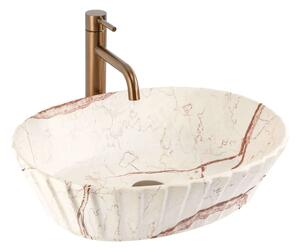 Rea Samanta lavoar 49x38 cm ovale de blat maro/bej luciu REA-U3532