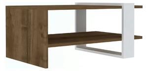 Masuta cafea GAYE, nuc/alb, PAL, 80x50x35 cm