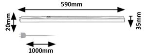 Corp de iluminat LED pentru corpuri de bucătărie Rabalux 78008 BAREG LED/8W/230V 3000/4000K alb