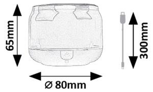 Rabalux 76110 - Lampă de birou RGB cu difuzor RADELIA RGB/3W/3,7V 500mAh