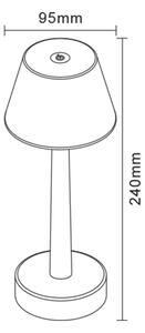 Lampă LED RGBW reîncărcabilă dimabilă Zuma Line ETLED-642-BK COLOR 0,7W/1300 mAh IP44 negru