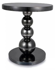 Masuta cafea RIMA, negru, sticla/metal, 50x56 cm