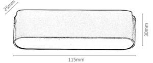 Plafonieră LED pentru sistem de șină monofazic Rabalux 70100 LiTrack 6W/24V 3000K 11,5 cm