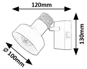 Spot de perete Rabalux 73055 SASKIA 1xE14/15W/230V